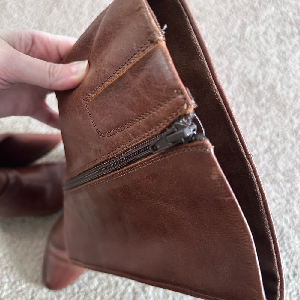 Børn Brown Leather Ellendale Knee High Boot in Size 8 - Picture 9 of 9